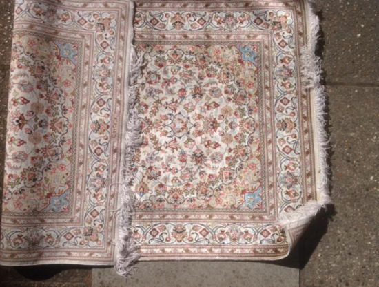 Luxurious Valentine's Gift / Home Decor ! Beautiful Handwoven Silk Persian Rug/ Carpet!  3