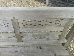 Beautiful Heavy Solid Wood Garden Bench Carved Wood Furniture thumb-53138