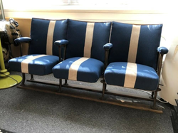 Row Of Three Vintage Cinema Chairs thumb-549