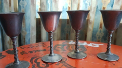 4 Vintage Valero Silver Plated Goblets