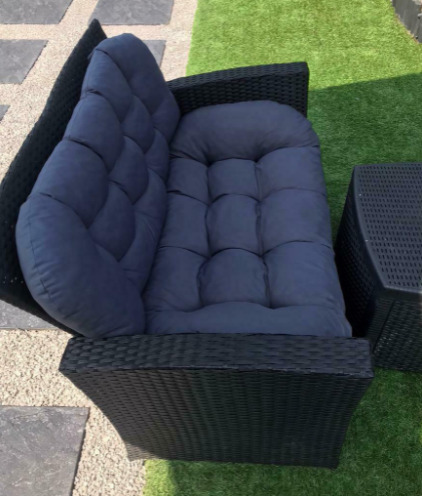 Super Black Rattan Garden Furniture Set  1