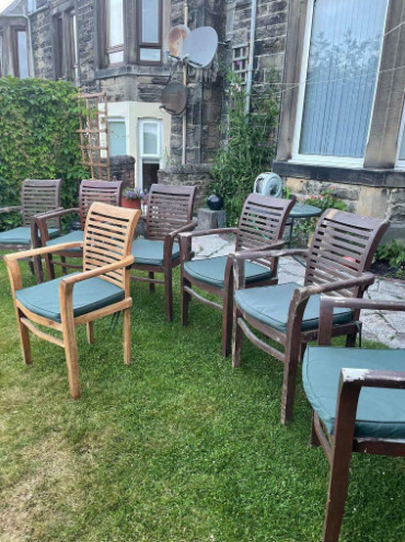 Teak Garden Chairs (6) Furniture  2