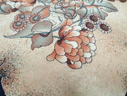150 x 230 cm Floral Rug Beige Fringe Used Household Carpets Flooring thumb 2