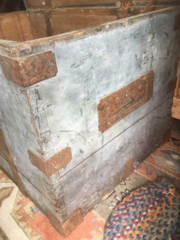Victorian Pine Military Trunk  2