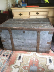 Victorian Pine Military Trunk