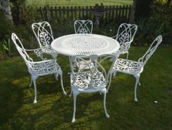 Large Garden Furniture Set - Table and 6 Chairs - Cast Aluminium thumb 1