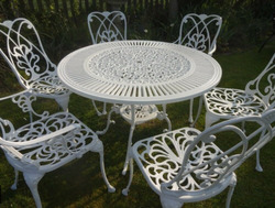 Large Garden Furniture Set - Table and 6 Chairs - Cast Aluminium thumb 3