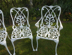 Large Garden Furniture Set - Table and 6 Chairs - Cast Aluminium thumb 5