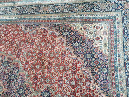 Large Handmade Iranian Moud Carpet - Persian Rug  2