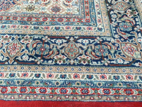 Large Handmade Iranian Moud Carpet - Persian Rug  3
