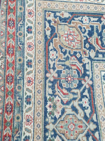 Large Handmade Iranian Moud Carpet - Persian Rug  7