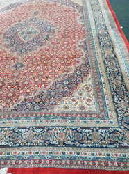 Large Handmade Iranian Moud Carpet - Persian Rug thumb 6