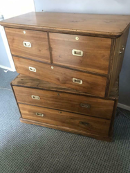 Antique Military Campaign Chest of Drawers