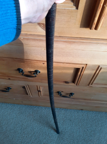 Vintage Leather Bound Riding Crop Heavy Horse Military  1
