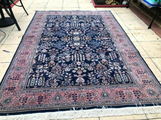 Persian Carpet Rug Hand Made / Oriental / Hand-Knotted Wool 280cm x 190cm  0