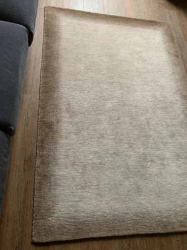 John Lewis Cream and Brown Wool Rug Carpet  4