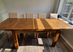 Oak Furniture Land Extending Table and 6 Chairs thumb 3