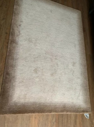 John Lewis Cream and Brown Wool Rug Carpet  2