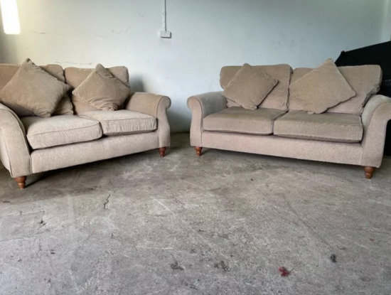 Oatmeal Next 3&2 Seater Sofas, Couches, Furniture  1
