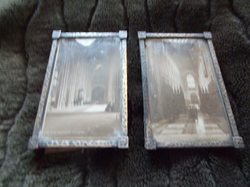 Vintage Picture/Photo Frames - Silver Metal - Convex Glass