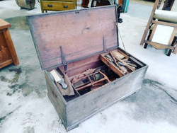 Antique Carpenters Chest & Tools