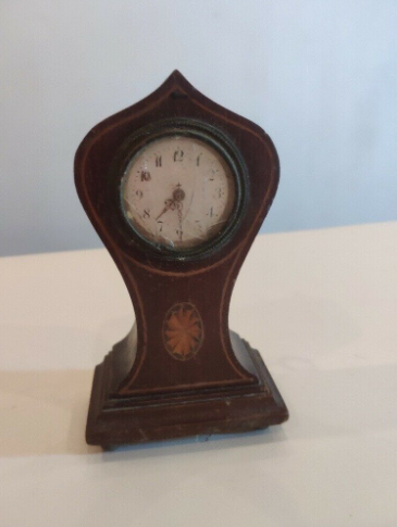 Antique French Wooden Masonic Church Religious Mechanical Clock  0