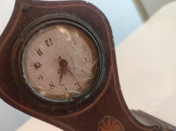 Antique French Wooden Masonic Church Religious Mechanical Clock thumb-13958