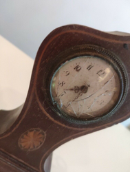 Antique French Wooden Masonic Church Religious Mechanical Clock thumb-13957