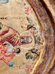 Antique Greek Orthodox Religious Icon 'Fountain Of Spring' 18th-19th thumb-13967