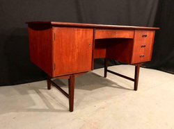 Vintage Danish Desk. Retro Teak Mid Century thumb-13991
