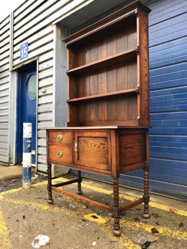 Antique Oak Dresser/ Cabinet/ Bookcase  0