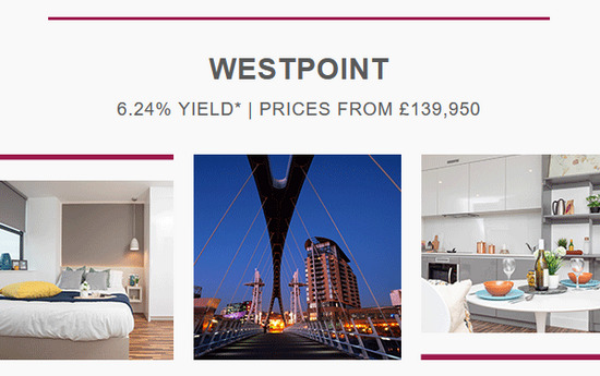 Westpoint 6.24% Yield* | Prices from £139,950  0