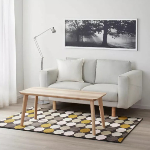 ‏low Pile Multicolor Rug Carpet Ikea  6