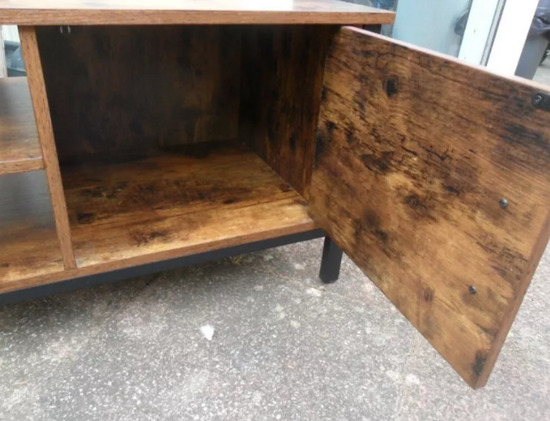 Lovely Industrial Style Wood TV Cabinet Media Unit-110cm Long, 40cm depth, 46cm high-Furniture  4
