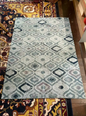 Blue Patterned Rug Carpet  0