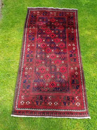 Antique Vintage Persian Hand Knotted Carpet Rug Runner  0