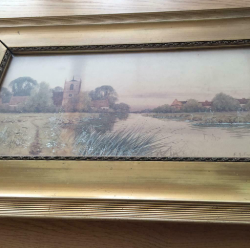 Antique Water Colour In Gold Frame By F.G.fraser  0