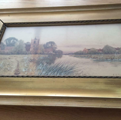 Antique Water Colour In Gold Frame By F.G.fraser