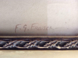 Antique Water Colour In Gold Frame By F.G.fraser thumb 3
