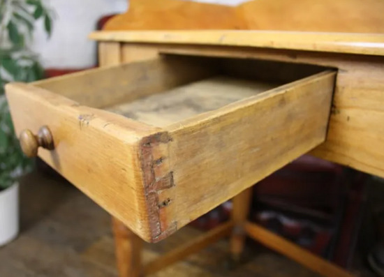 Antique Pine Washstand Retro Vintage Wooden Furniture  5