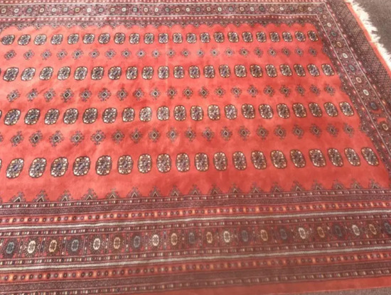 Vintage Hand Made Traditional Large Oriental Wool Red Rug Carpet  4