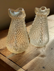 Vintage Pair Of Art Glass Vases thumb-142