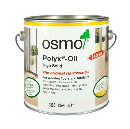 Osmo Polyx-Oil Hardwax-Oil, Express, 3362 Clear Matt, 2.5L  0