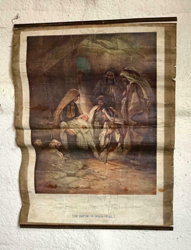 Religious Biblical Wall Chart Poster Antique Vintage Anatomical Art  0