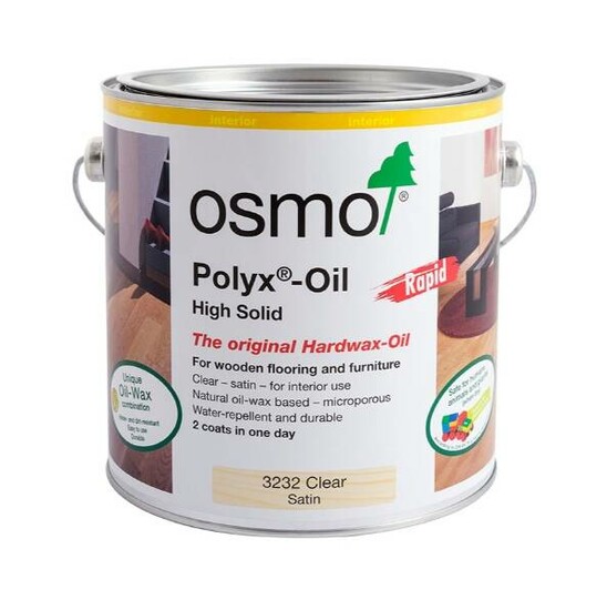 Osmo Polyx-Oil Hardwax-Oil, Rapid, 3232 Satin Finish, 0.75L  0