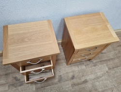 OAK Bedside Tables Bedside Cabinets Wood Bedside Tables Modern Lamp Table Used Furniture thumb-107802