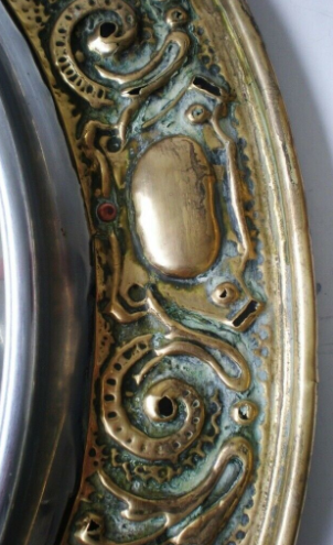 Antique Victorian Art Nouveau Mirror, Brass, 19Th Century  4