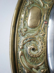 Antique Victorian Art Nouveau Mirror, Brass, 19Th Century thumb-164