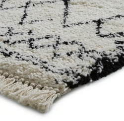 Boho Rug / Carpet Black & White thumb-109006