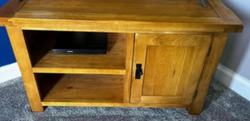 Oak Furniture Land Rustic Solid Oak TV Unit Brightons thumb-111433